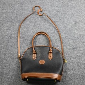 Austin Designs Pebbled Dome Satchel‎ Crossbody Shoulder Bag Womens Black Brown